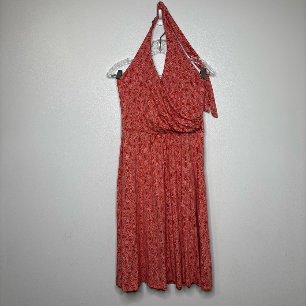 Boden Dress Womens 10R St.‎ Lucia Halter Knit Dress Orange